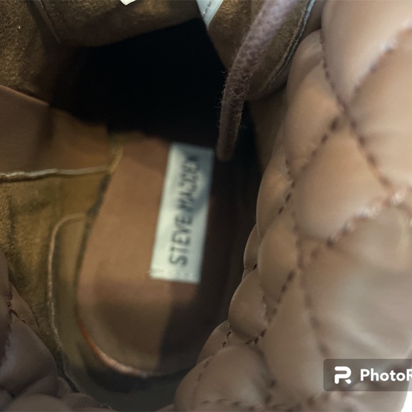 Steve Madden Leather  Aryn 6.5 New Boots Chunky Heel - Picture 5 of 7